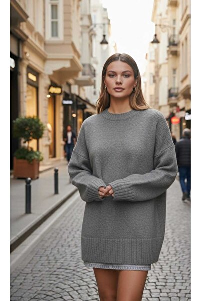 Cockatoo سترة نسائية من التريكو الناعم ذات ياقة دائرية وقصة مريحة