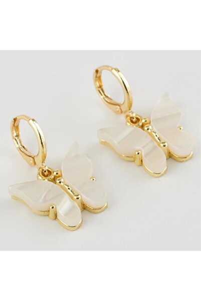 ZERO LAND Lvsqvr Butterfly Figured (153437) Polyester Earrings-White
