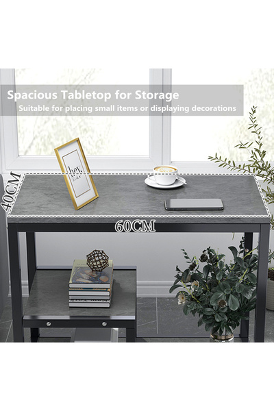 Zztcmp Side Table,End Table, 3-Tier Side Table,Suitable for study, living room, bedroom