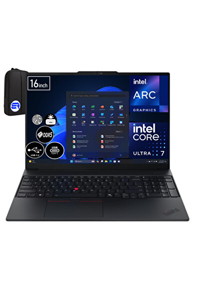LENOVO ThinkPad E16 Gen 3 21SR006RTXEP6 Ultra-7 255H 32GB 1TB SSD Win11P 16" WUXGA + ElektroPasaj Çanta