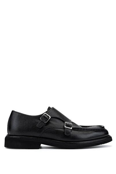 Tamer Tanca Men's Genuine Leather Black Casual Shoes