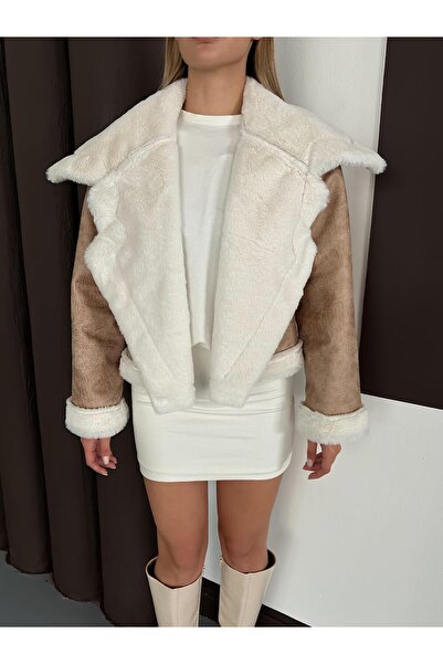 ZAROLİ Düğmesiz Geniş Yaka Kısa Ceket