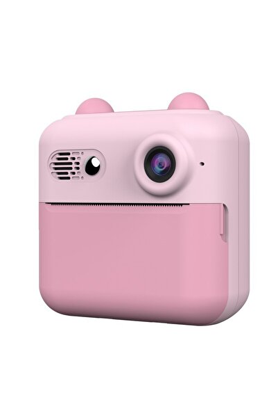 Flippy Instant-Print Kids Camera, USB-C & Bluetooth, Pink (Ears Model)