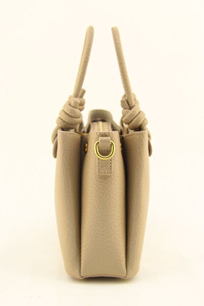 HNB Women's Mink Small Size Three-Compartment Hand and Shoulder Bag