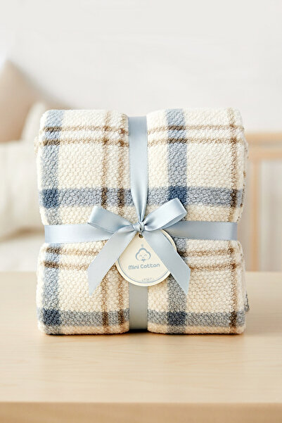 Mini Cotton Plaid Patterned Soft Textured 100% Cotton Baby Blanket