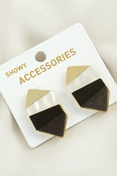 ZERO LAND Lvsqvr with Stones (151501) Metal Earrings-Black
