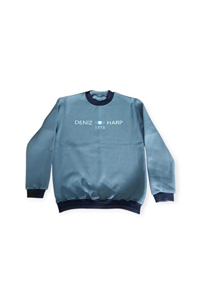 kho military design Blue Color Sea Warfare Sweatshirt 3 Thread Unisex (Size L...