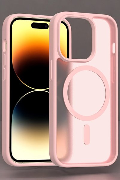 TechTrove iPhone 14 Pro Uyumlu Kılıf Renkli Buzlu Tasarım Sararmaz Magsafe Uy...