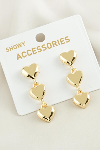 ZERO LAND Lvsqvr Heart New Season (153627) Metal Earrings-Yellow