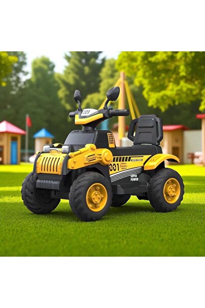 Toybox 4-Wheel Kids Electric Bike - 6V Rechargeable Battery, LED Lights, Music - Ride-On Bike for Children