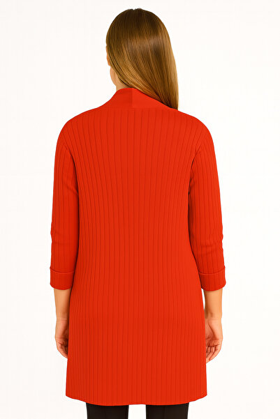 Wearified Women's Shawl Collar Oversize Long Knitwear Cardigan