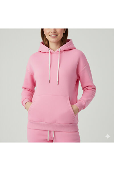 dwnwear 3 Thread Cotton Fabric Winter Unisex O Oversized Women's Long Sleeve Bottom-Top Tracksuit Set