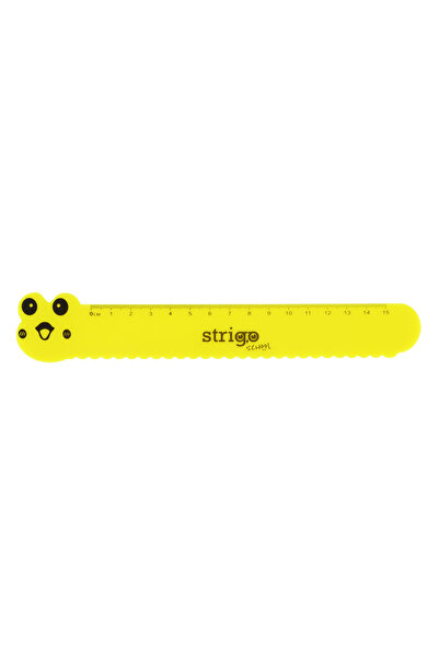Strigo Plastic ruler Frog, 15 cm SSC367