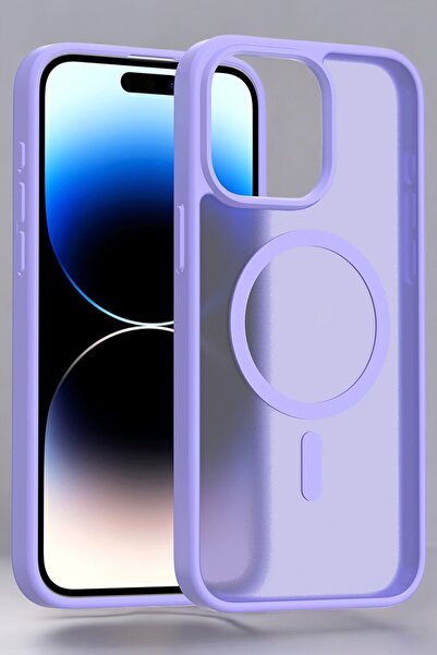 TechTrove iPhone 14 Pro Max Uyumlu Kılıf Renkli Buzlu Tasarım Sararmaz Magsaf...