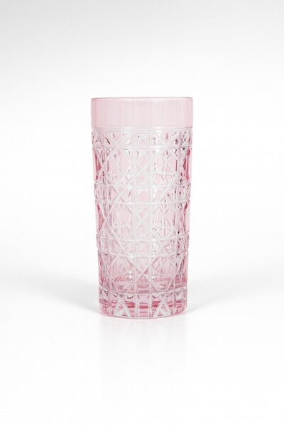 Mirano Cam Tasarım DEKORLU (KESME) EL İŞİ BOYALI 485ML SU BARDAĞI