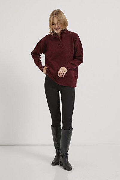 Arma Life Armalife 4786 collar sleeve button detailed knitwear women's sweater