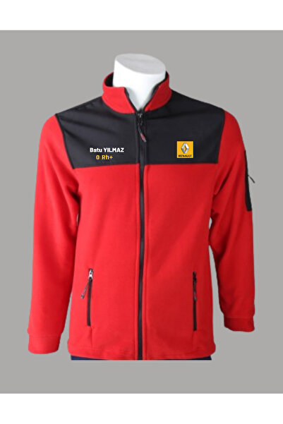 BMNAKIŞBASKI Kişiye Özel BASKILI Softshell Polar – İsim, Soyisim, Kan Grubu ve RENAULT Tasarım SİYAH-KIRMIZIVB.