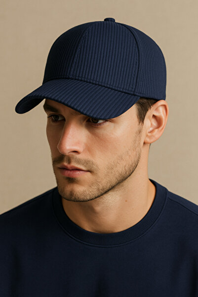 HatClub Exclusive Men's Navy Blue Adjustable Classic and Sporty Look Velvet Black Hat