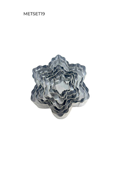 PASTRY PLANET Metal Flower Serrated Volovan / Cookie Mold 6 Pieces