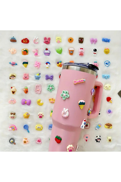 FESECRAFT Quencher Thermos Compatible 3D Sticker Figured Random 4 Pieces