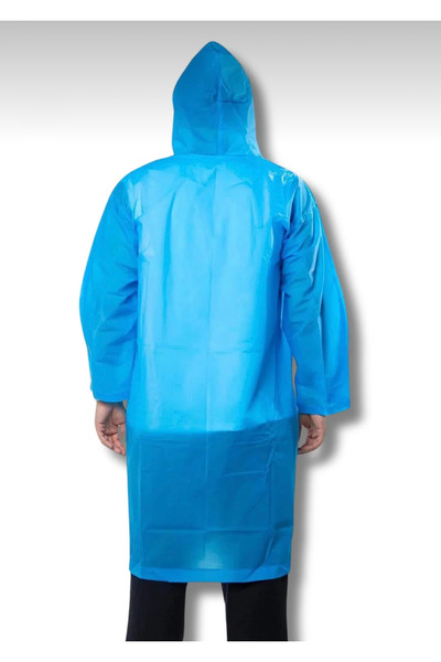 DEV 3 ADAM Unisex Women-Men Waterproof Windproof Raincoat with Snap Fasteners Hooded