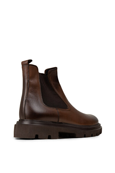 Deery Men's Tan Color Genuine Leather Chelsea Boots