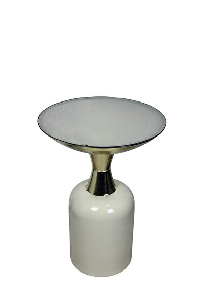 LONART CONCEPT Tebriz Aliminyum Gövde Gold Detaylı Modern Şık Sehpa