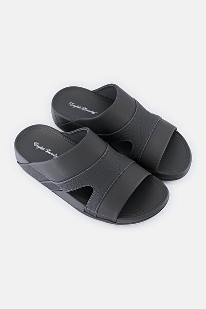 English Laundry Men Slip On Arabic Sandals, Grey