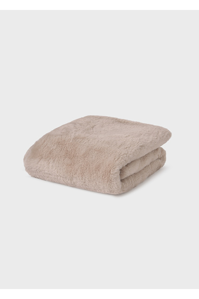 MAYORAL 100X80 cm Beige Color Blanket – Soft, Pompom-Embellished, and Stylish Baby Blanket Std