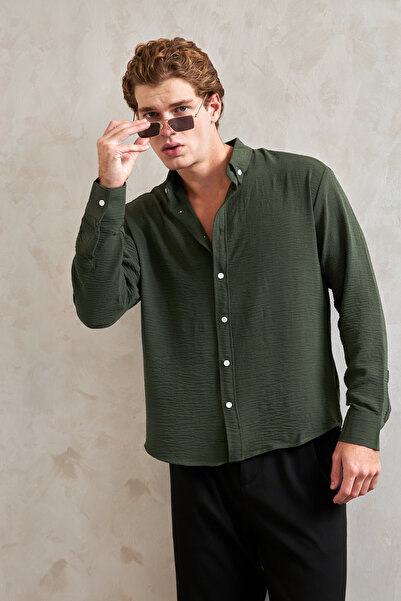 HYMAN Men's Oversized Cut Aerobin Shirt