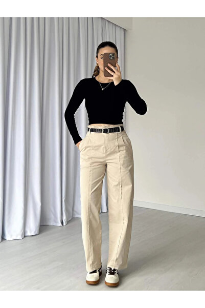 My Blog Stone 100% Cotton Tassel Detailed Trousers - 51208