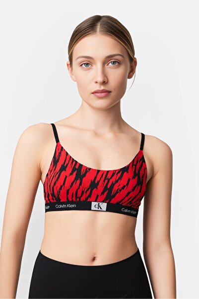 Calvin Klein Women Allover Print Non Padded Bralette, Multicolor