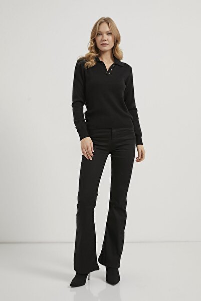 Arma Life Armalife 4947 collar gold button premium women's sweater