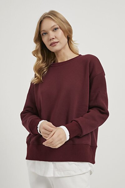 Arma Life Armalife 10964 Eteği̇ T-Shirt Detailled Bi̇s Yaka Kadin Sweat