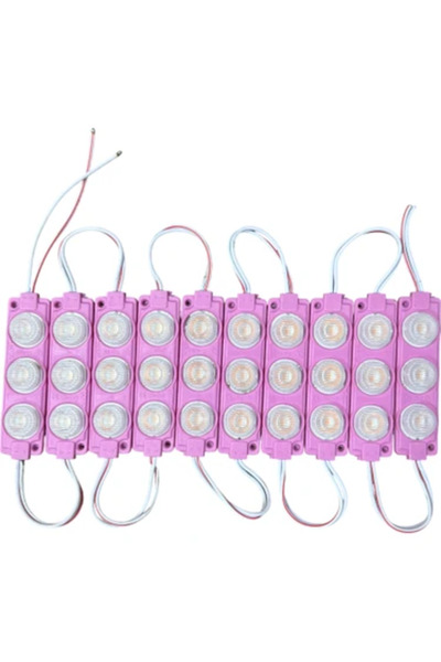 burul 3w Dik Açı Mercekli Pembe Reklamcı Modül Led Parmak Led Lamba 12 Volt 2...