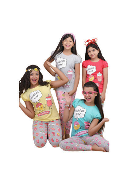 Generic Girls' short-sleeved cotton pajamas - PJ 402