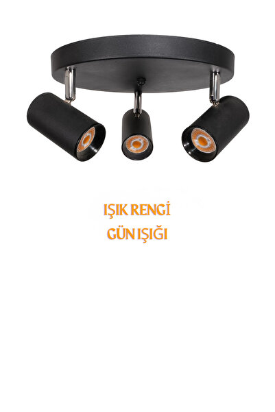 Fer Avize Spot Avize 360 Derece Dönebilen Modern Pratik Başlıklı Yuvarlak Mod...