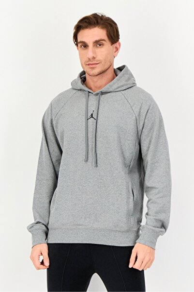 Nike Men Dri Fit Long Sleeve Outdoor Hoodie, Grey Marl