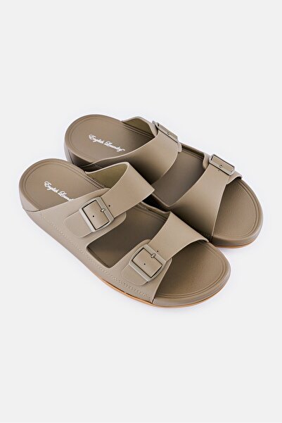 English Laundry Men 2 Strap Slip On Arabic Sandals, Olive