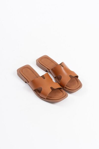 TRENDELLA Fergei Tan Genuine Leather Slippers