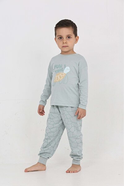 Toontoy Boy's Turtle Printed Pajama Set