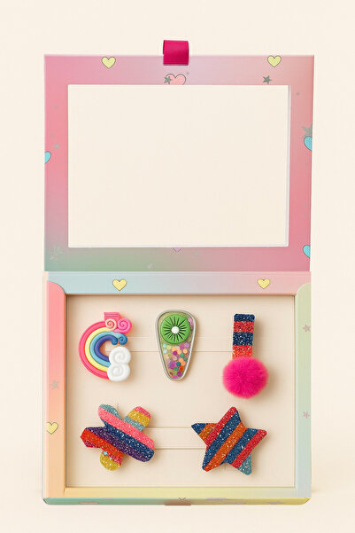 Katia&Bony Girl child unicorn hair clip set - pink