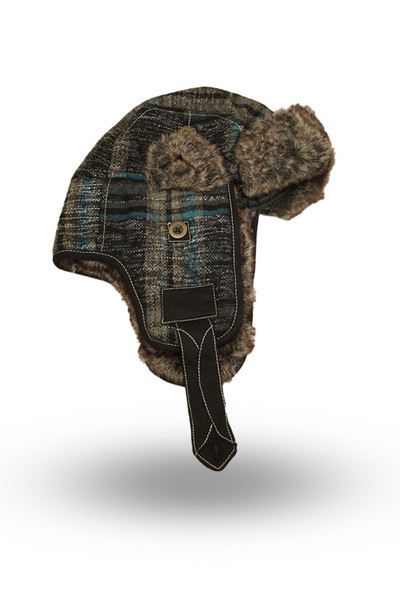 BASIC Caciula tip ushanka inchidere piele