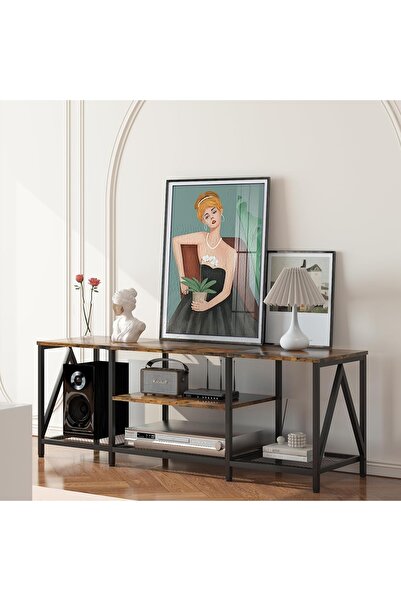 HXDream TV Stand & Open Shelves, Storage，TV Table Modern Media Console for Living Room/Bedroom