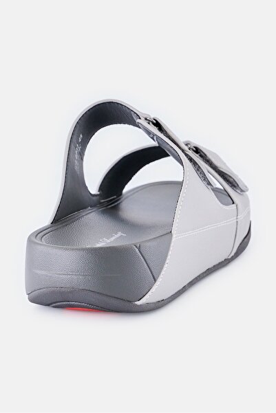 English Laundry Men Slip On Arabic Sandals, Light Grey