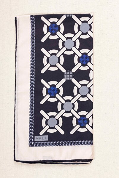 Akel Patterned Silky Alfa Silk Scarf – Soft Texture, Easy to Shape, 95X95 Women's Scarf