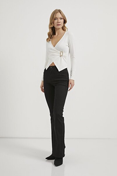 Arma Life Armalife 1502 Double-Breasted so Women's Blouse with Buckle