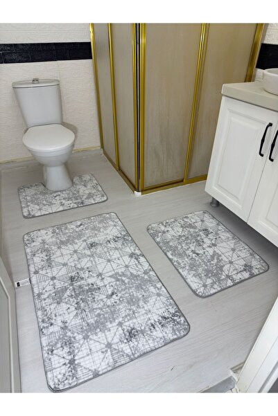 NESLİŞAH HALI 60X100 Non-Slip Base Toilet Set