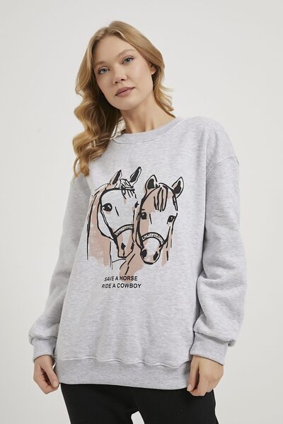 Arma Life Armalife 10949 at figured cycle collar shirt Fleece-Lined din sweatshirt