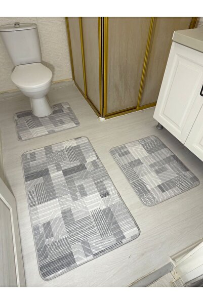 NESLİŞAH HALI 60X100 Non-Slip Base Toilet Set